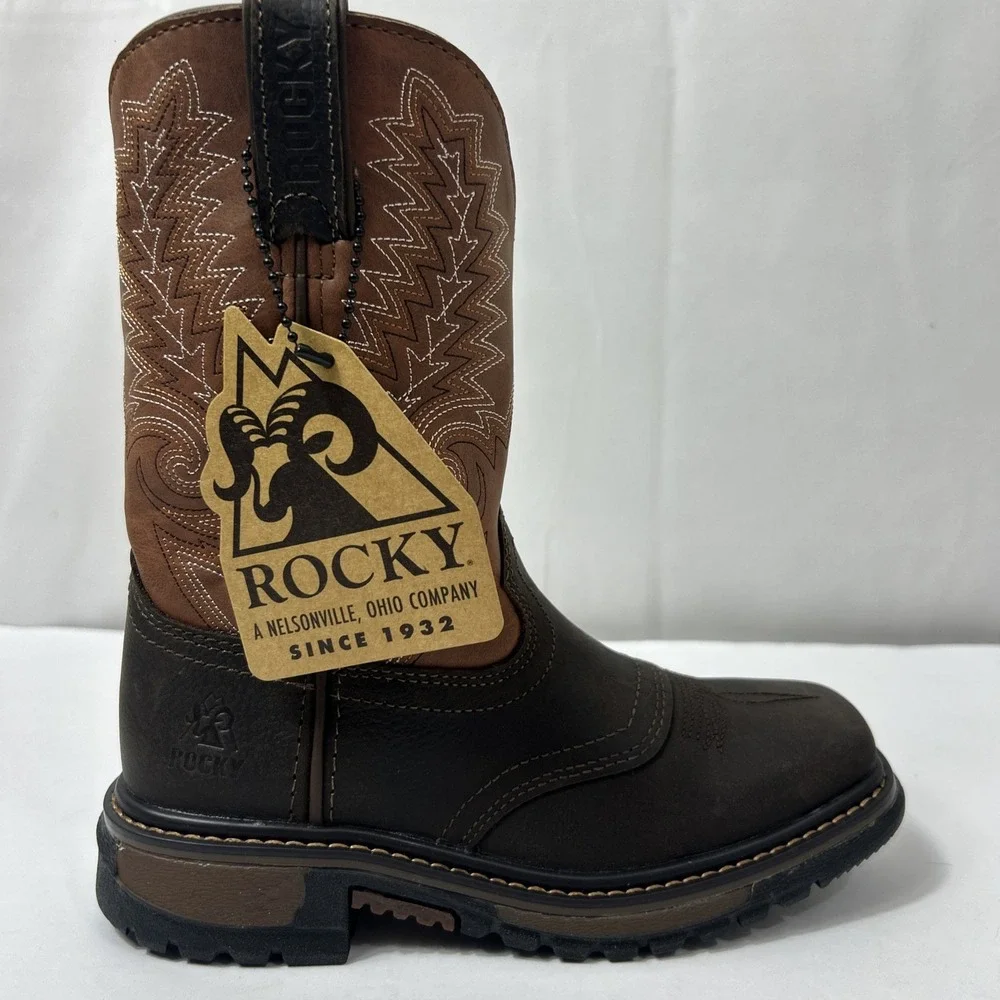 Rocky Kids' Original Ride FLX Western Cowboy Boots Unisex Size 13 RKW0257C